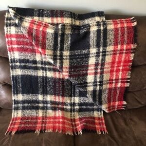 Joe Fresh Plaid Scarf - Red, Black, Cream